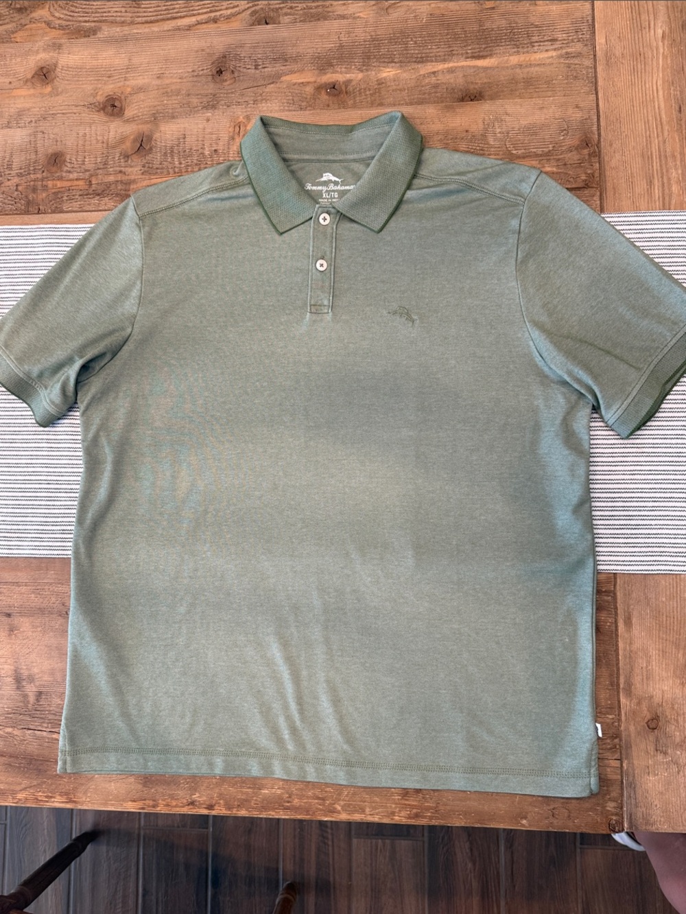 Tommy Bahama Olive Green Short-Sleeve Polo